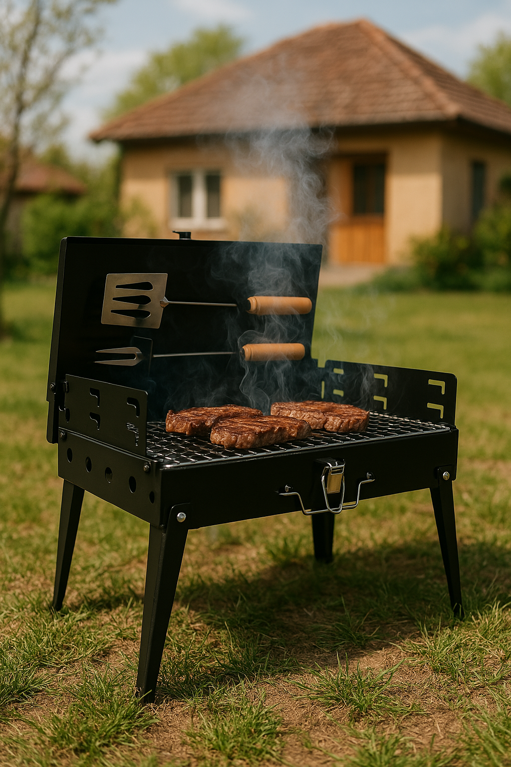 Mini Churrasqueira Portátil - Perfeita Para Camping E Viagem - Imagem 3